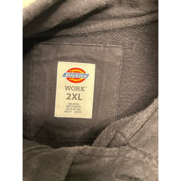 Dickies Work HD 100% Cotton Henley Long Sleeve Shirt in BLACK. Size XXL - Picture 3 of 4